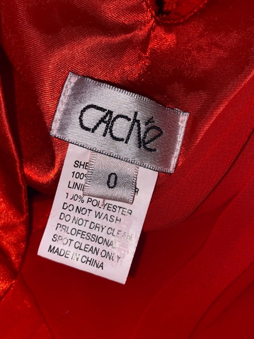 CACHE FORMAL GOWN Long Formal Gown Trumpet Flared Base & Bling Crimson Red SZ 0 - Picture 8 of 10
